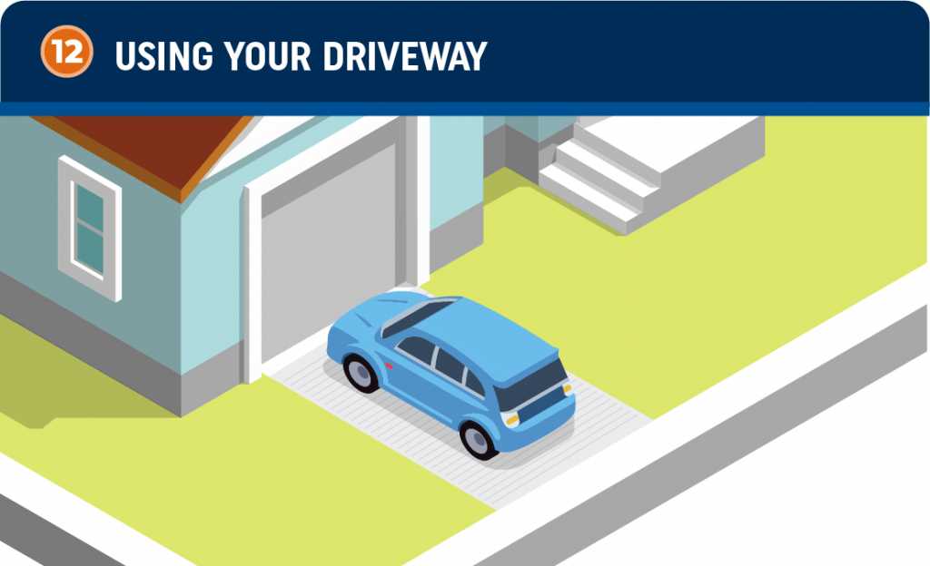 using your driveway